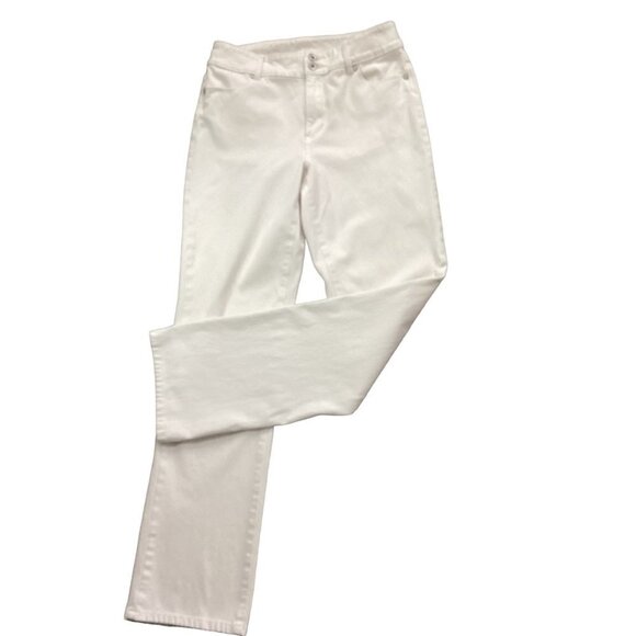 Coldwater Creek  Sz 4 (27x31) Classic Fit Straight Leg Jeans White 186B - Picture 2 of 11